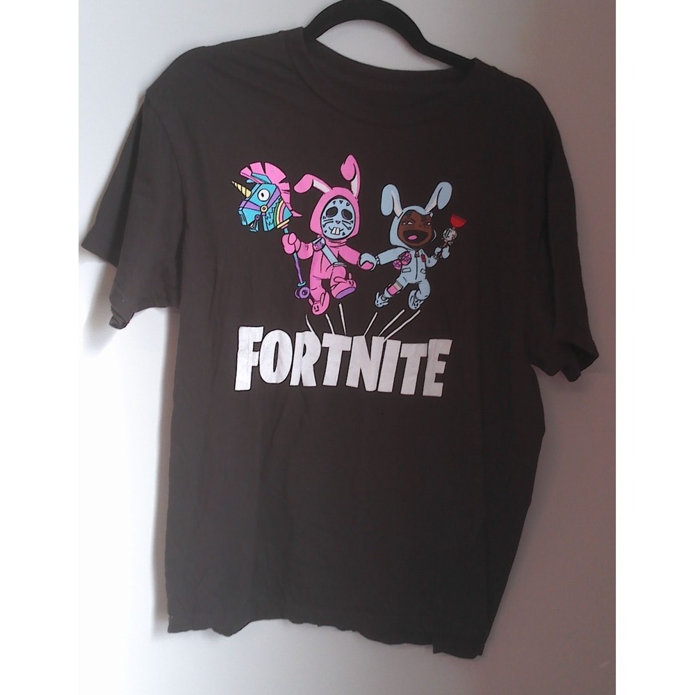UNISEX FORTNITE BLACK TEE SIZE LARGE